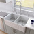 ALFI White 32" x 19" Fluted Apron Double Bowl Fireclay Farmhouse Kitchen Sink - AB537-W