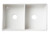 ALFI White 32" x 20" Smooth Apron Double Bowl Fireclay Farmhouse Kitchen Sink - AB538-W