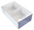 ALFI White 32" x 20" Decorative Lip Apron Double Bowl Fireclay Farmhouse Kitchen Sink - AB539-W
