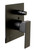 ALFI Black Matte Shower Valve with Square Lever Handle and Diverter - AB5601-BM