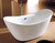 ALFI 68 inch White Oval Acrylic Free Standing Soaking Bathtub - AB8803