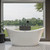 ALFI 68 inch White Oval Acrylic Free Standing Soaking Bathtub - AB8803