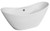 ALFI 68 inch White Oval Acrylic Free Standing Soaking Bathtub - AB8803