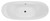 ALFI 68 inch White Oval Acrylic Free Standing Soaking Bathtub - AB8803
