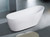 ALFI 68 inch White Oval Acrylic Free Standing Soaking Bathtub - AB8826