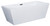 ALFI 59 inch White Rectangular Acrylic Free Standing Soaking Bathtub - AB8833