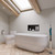 ALFI 59 inch White Oval Acrylic Free Standing Soaking Bathtub - AB8838