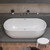 Alfi AB8839 67 inch White Oval Acrylic Free Standing Soaking Bathtub