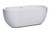Alfi AB8839 67 inch White Oval Acrylic Free Standing Soaking Bathtub