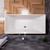 ALFI 67 inch White Rectangular Acrylic Free Standing Soaking Bathtub - AB8840