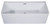 Alfi AB8858 59 inch White Rectangular Acrylic Free Standing Soaking Bathtub