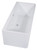 Alfi AB8858 59 inch White Rectangular Acrylic Free Standing Soaking Bathtub