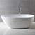Alfi AB8861 59 inch White Oval Acrylic Free Standing Soaking Bathtub