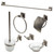 Alfi AB9509-BN Brushed Nickel 6 Piece Bathroom Accessory Set