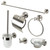 Alfi AB9513-BN Brushed Nickel 6 Piece Bathroom Accessory Set