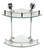 Alfi AB9548 Polished Chrome Corner Mounted Double Glass Shower Shelf