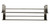 Alfi AB9564-BN Brushed Nickel 26 inch Towel Bar & Shelf