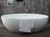 ALFI 67" White Oval Solid Surface Smooth Resin Soaking Bathtub - AB9941