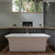 ALFI 67" White Rectangular Solid Surface Smooth Resin Soaking Bathtub - AB9942