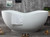 ALFI 66" White Solid Surface Smooth Resin Soaking Bathtub - AB9949