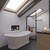 ALFI 67" White Matte Pedestal Solid Surface Resin Bathtub - AB9950