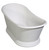 Alfi 67" White Matte Pedestal Solid Surface Resin Bathtub
