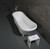 ALFI 67" White Matte Clawfoot Solid Surface Resin Bathtub - AB9960