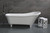 ALFI 67" White Matte Clawfoot Solid Surface Resin Bathtub