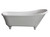 ALFI 67" White Matte Clawfoot Solid Surface Resin Bathtub - AB9960