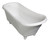 ALFI 67" White Matte Clawfoot Solid Surface Resin Bathtub - AB9960