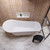 ALFI 67" White Matte Clawfoot Solid Surface Resin Bathtub