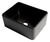 ALFI Black Matte Smooth Apron 24" x 18" Single Bowl Fireclay Farm Sink - ABF2418-BM