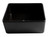 ALFI Black Matte Smooth Apron 24" x 18" Single Bowl Fireclay Farm Sink - ABF2418-BM
