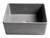 ALFI Gray Matte Smooth Apron 24" x 18" Single Bowl Fireclay Farm Sink - ABF2418-GM