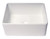 Alfi ABF2418 24" x 18" White Thin Wall Single Bowl Smooth Apron Fireclay Kitchen Farm Sink