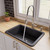 ALFI Black Matte 27" x 18" Fireclay Undermount or Drop In Firelcay Kitchen Sink - ABF2718UD-BM