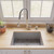 Alfi Gray Matte 27" x 18" Fireclay Undermount or Drop In Firelcay Kitchen Sink