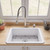 ALFI White 27" x 18" Fireclay Undermount / Drop In Firelcay Kitchen Sink - ABF2718UD-W