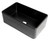 ALFI Black Matte Smooth Apron 30" x 18" Single Bowl Fireclay Farm Sink - ABF3018-BM