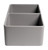 ALFI Gray Matte Smooth Apron 33" x 18" Double Bowl FireclayApron Farmhouse Sink - ABF3318D-GM