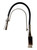 ALFI Brushed Nickel Square Kitchen Faucet with Black Rubber Stem - ABKF3023-BN
