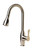 Alfi Brushed Nickel Traditional Gooseneck Pull Down Kitchen Faucet