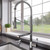 ALFI Polished Chrome Double Spout Commercial Spring Kitchen Faucet with Pullout Spray - ABKF3787-PC