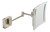 ALFI Brushed Nickel Wall Mount Square 8" 5x Magnifying Cosmetic Mirror with Light - ABM8WLED-BN