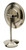 ALFI Brushed Nickel Tabletop Round 9" 5x Magnifying Cosmetic Mirror with Light - ABM9FLED-BN