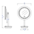 ALFI Brushed Nickel Tabletop Round 9" 5x Magnifying Cosmetic Mirror with Light - ABM9FLED-BN