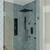 ALFI 8" x 36" Black Matte Stainless Steel Vertical Triple Shelf Bath Shower Niche - ABNC0836-BLA
