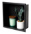 Alfi 12" x 12" Black Matte Stainless Steel Square Single Shelf Bath Shower Niche