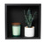 Alfi 12" x 12" Black Matte Stainless Steel Square Single Shelf Bath Shower Niche
