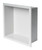 Alfi 12" x 12" White Matte Stainless Steel Square Single Shelf Bath Shower Niche